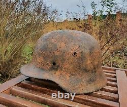 Original German Steel Helmet M40 Stahlhelm Relic of Battlefield WW2 World War 2