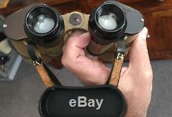 Original German WW2 BEH Leitz 10 x 50 large ocular tan variant Binoculars RARE