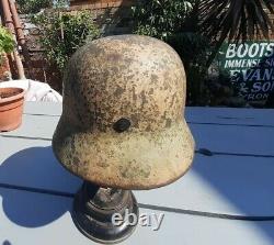 Original German WW2 M35 Normandy Camoflage Helmet