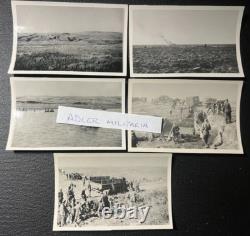 Original German WW2 Photos Combat Tank Destruction Don Wehrmacht Soldiers RARE