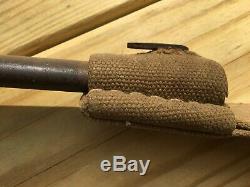Original German WW2 Tropical Web Bayonet Frog & COF 42 Marked Scabbard
