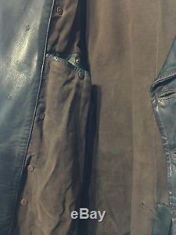 Original German WW2 leather overcoat, nice condition
