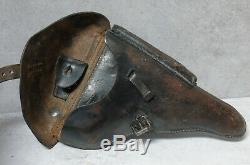 Original German WWII 1938 Luger P08 Pistol Holster Dated WaA204 With Markings