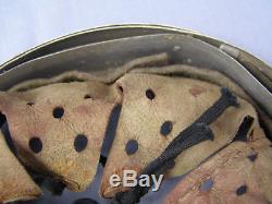Original German WWII 1939 Dated Aluminum Helmet Liner Size 64 Shell 56 Liner
