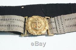 Original German WWII Kriegsmarine Officers Dress Brocade Belt and Buckle