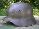 Original German WWII M40 Heer (Army) Helmet With Original Liner & Chinstrap EF62