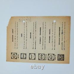 Original German WWII WW2 ESSO standard oil gas station receipt fuel 1930s petrol