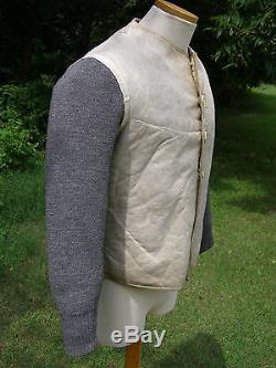 Original German WWII Wehrmacht Issue Sheep Skin Vest With Sweater Sleeves