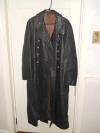 Original German WWII leather greatcoat, size 42