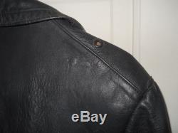 Original German WWII leather greatcoat, size 42