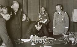 Original! Historic! Ww2 German Munich Agreement Signing Photo Postcard Rppc