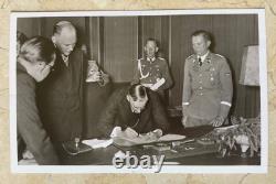 Original! Historic! Ww2 German Munich Agreement Signing Photo Postcard Rppc