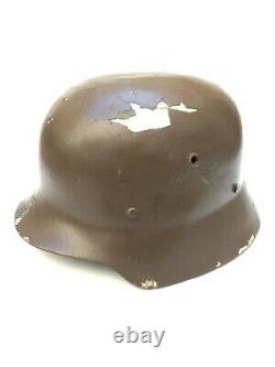 Original M35 CARDBOARD ARGENTINE ARMY German Style Helmet WW2 Era- to RESTORE