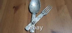 Original Marked Spoon / Fork WW2 Military German Cutlery Set WWII Wehrmacht