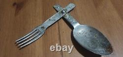 Original Marked Spoon / Fork WW2 Military German Cutlery Set WWII Wehrmacht