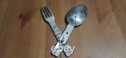 Original Marked Spoon / Fork WW2 Military German Cutlery Set WWII Wehrmacht