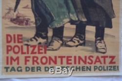 Original Poster 1942 WWII German Police at the front line 23 x 33,5 in. WW2