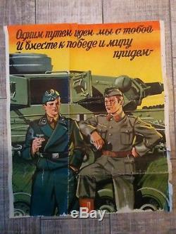 Original Rare German Army WWII Hiwi Hilfswilliger Volunteer Recruiting Poster
