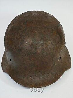 Original Relic WW2 WWII German M40 HELMET size 62 from Kurland Front