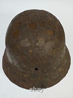 Original Relic WW2 WWII German M40 HELMET size 62 from Kurland Front