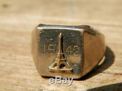 Original Ring 1942 Paris German Wehrmacht Ww2 Relics Wwii Nazi Soldat Waffen-ss