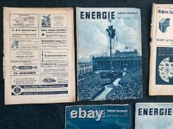Original Scarce WW2 German Energie Technical Journal Magazine Set 1939 x7 Mags