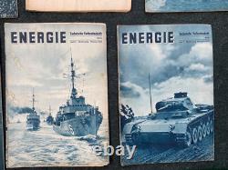 Original Scarce WW2 German Energie Technical Journal Magazine Set 1939 x7 Mags