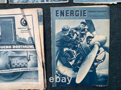 Original Scarce WW2 German Energie Technical Journal Magazine Set 1940 x7 Mags