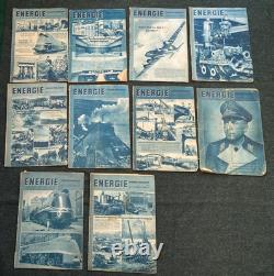 Original Scarce WW2 German Energie Technical Journal Magazine Set 1941 x10 Mags