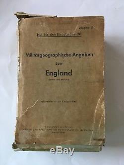 Original Set Of WW2 German Operation Sea Lion Maps For Invasion Of Britain 1940