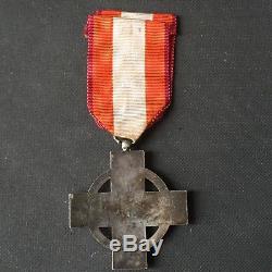 Original Silver Enameled WWII German Fire Brigade Medal