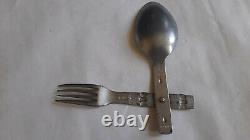 Original WW II German Fork Spoon W. S. J. 40 stainless steel