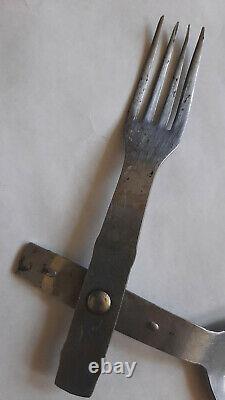 Original WW II German Fork Spoon W. S. J. 40 stainless steel