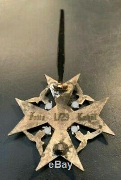 Original WW II German LDO Green Case for the Spanish Cross with Cross, RARE