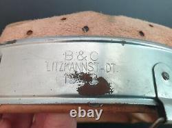 Original WW-II German M42 Pattern Helmet Liner by B & C of Litzmannstadt 1943