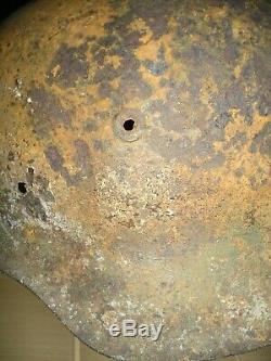 Original WW-II German MA Helmet Shell Found Above UK's D-Day 1944'Gold' Beach