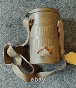 Original WW1 German M17 Ledermaske, VERY RARE WW2 Polish reissue, DISPLAY PIECE