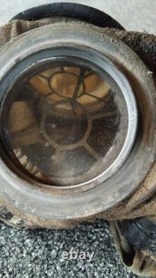 Original WW1 German M17 Ledermaske, VERY RARE WW2 Polish reissue, DISPLAY PIECE