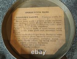 Original WW1 German M17 Ledermaske, VERY RARE WW2 Polish reissue, DISPLAY PIECE