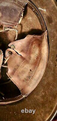 Original WW1 German to WW2 Transitional helmet. Named Finnish corporal