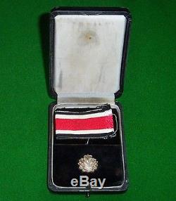 Original WW11 900 Silver Oakleaves German Knights Cross Medal LDO Case Maker 21