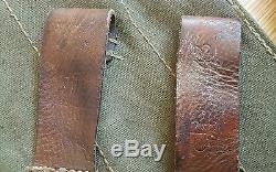 Original WW2 Afrika Korps German Field Gear Marked clg on Leather Matching Pair