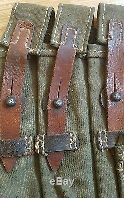 Original WW2 Afrika Korps German Field Gear Marked clg on Leather Matching Pair