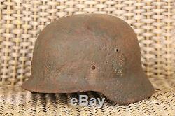 Original WW2 Battlefield Relic German Helmet M40 decal from russia