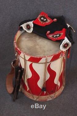 Original WW2 Drum German Flame Drum Build Type HJ Jugend With Hand Sown Cover