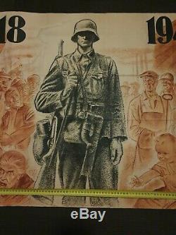 Original WW2 Dutch American German Poster 1943 is not 1918! Really Rare Item