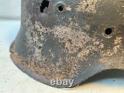 Original WW2 Eastern Front Relic German Army Wehrmacht Helmet White Wash #18