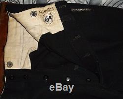 Original WW2 Fascist Italian Labeled Black sh MVSN Trousers German Elite Uniform