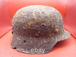 Original WW2 German Army Helmet Shell Relic Nice solid condition