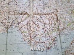 Original WW2 German Army M35 Black Leather Map Case & Maps Of Wales / Belgium